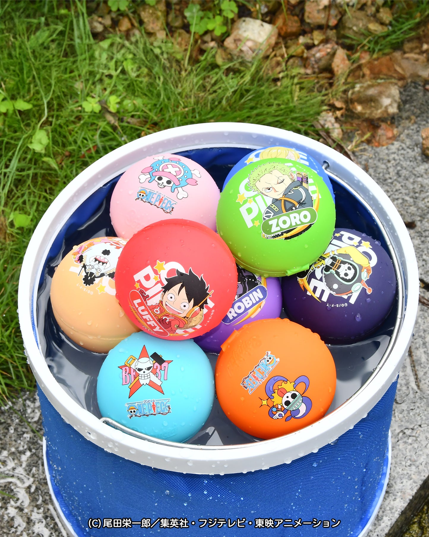 【ONE PIECEコラボ】水風船 正規品 10個入り 1000回再利用可能おもちゃ 麦わらの一味全員 マグネット式